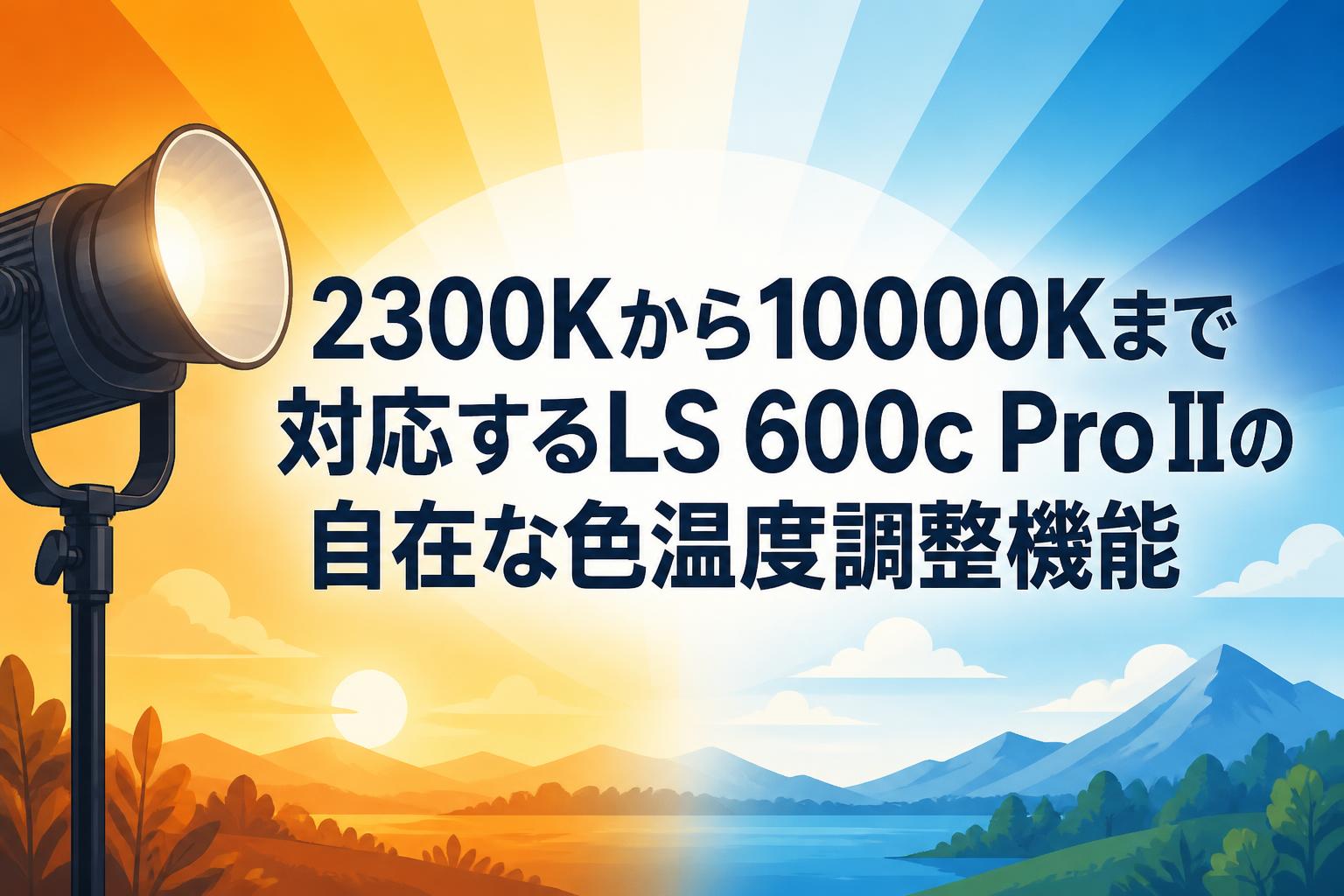 2300Kから10000Kまで対応するLS 600c Pro IIの自在な色温度調整機能