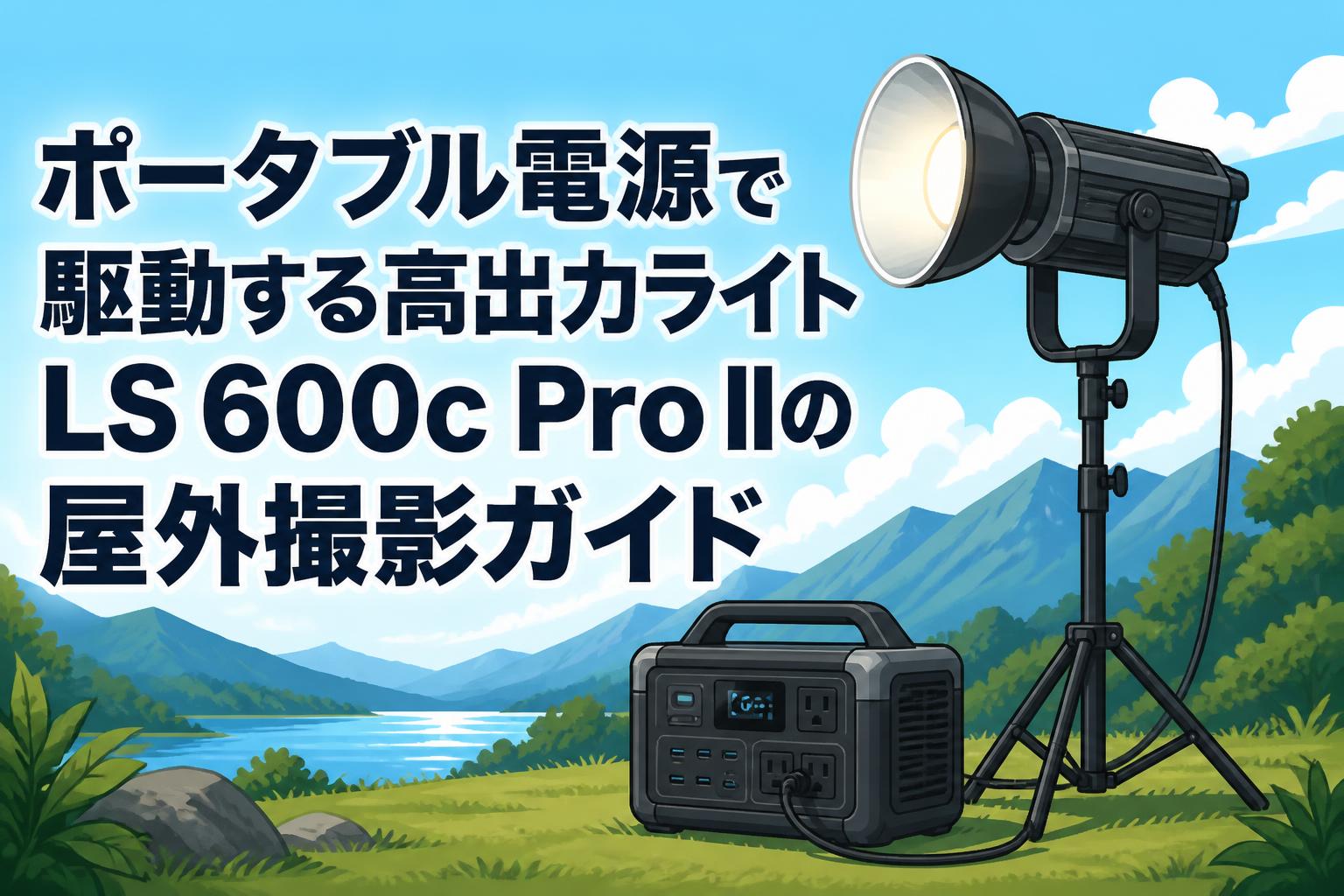 ポータブル電源で駆動する高出力ライトLS 600c Pro IIの屋外撮影ガイド