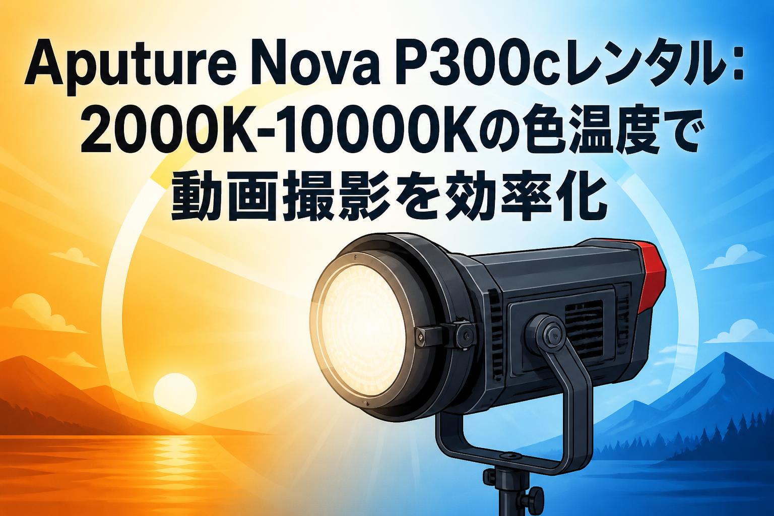 Aputure Nova P300cレンタル：2000K-10000Kの色温度で動画撮影を効率化
