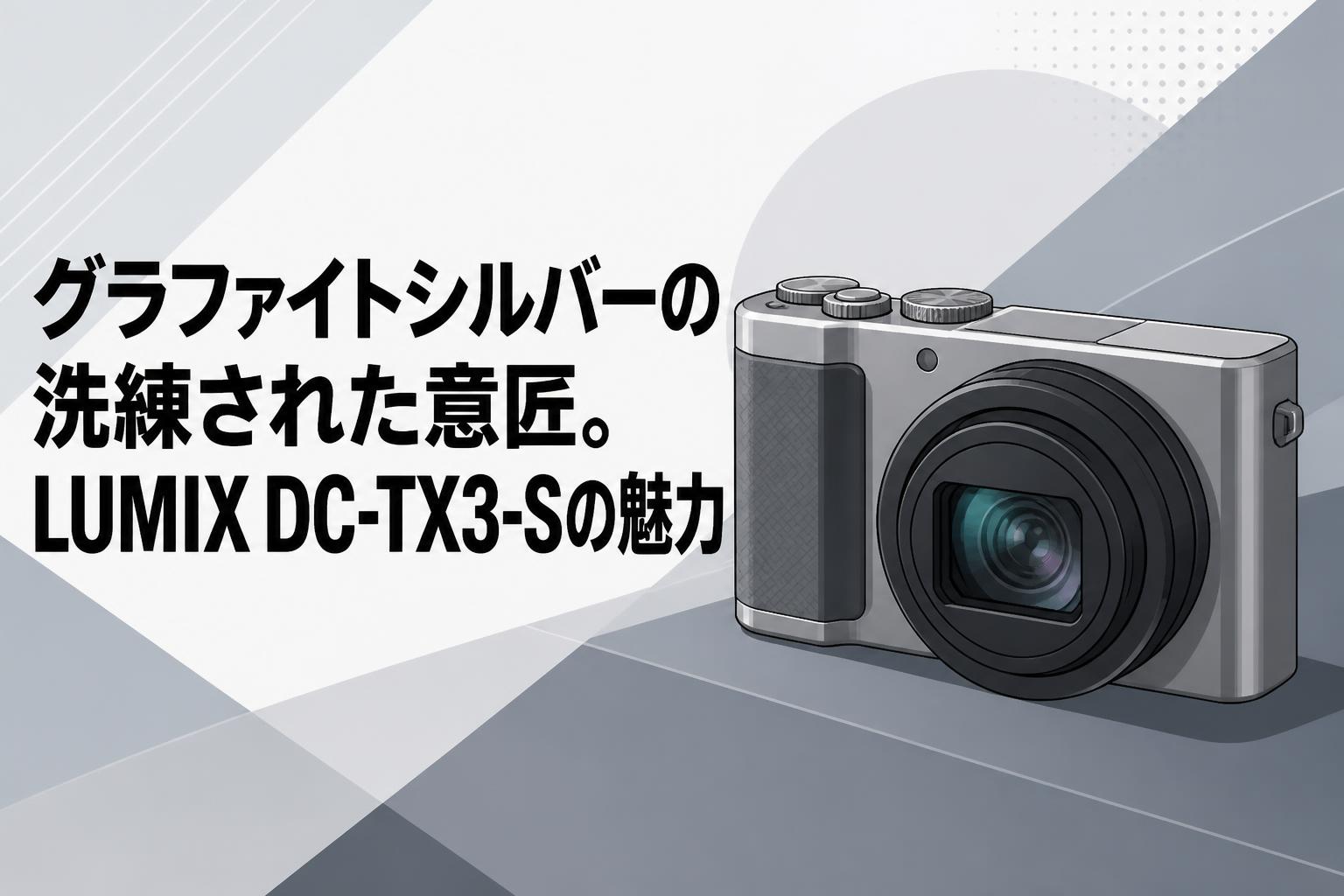 グラファイトシルバーの洗練された意匠。LUMIX DC-TX3-Sの魅力