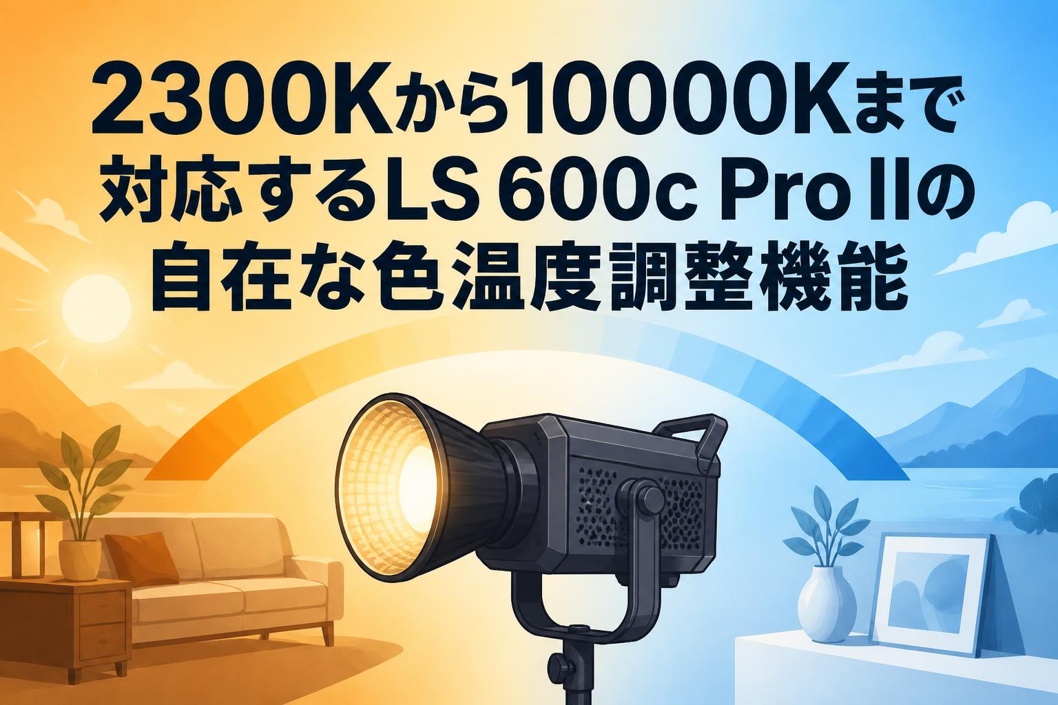 2300Kから10000Kまで対応するLS 600c Pro IIの自在な色温度調整機能
