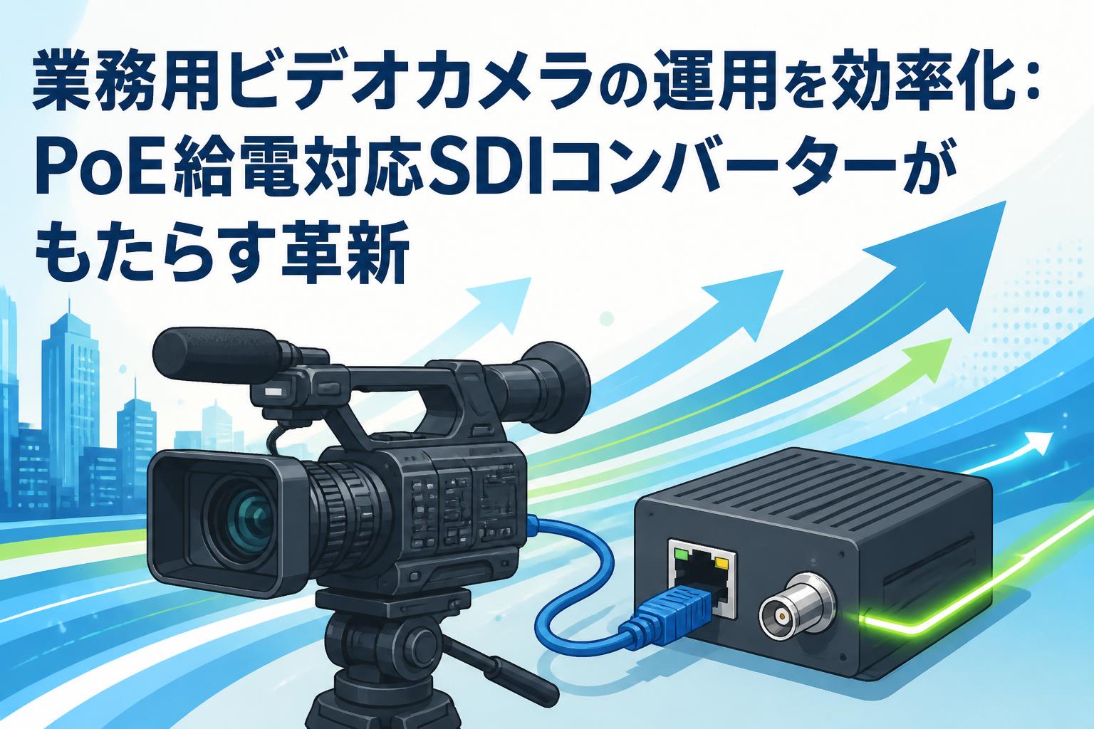業務用ビデオカメラの運用を効率化：PoE給電対応SDIコンバーターがもたらす革新