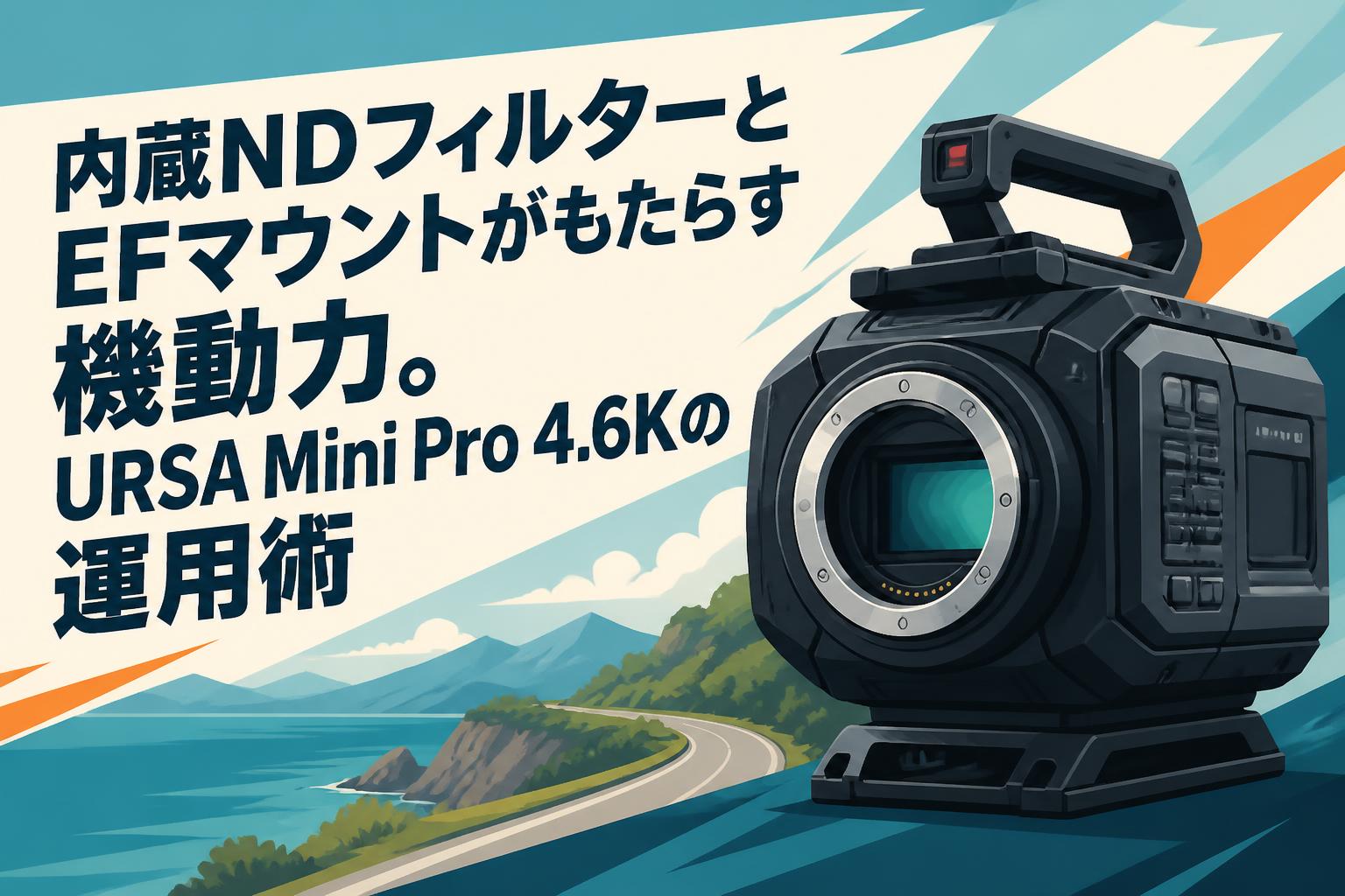 内蔵NDフィルターとEFマウントがもたらす機動力。URSA Mini Pro 4.6Kの運用術