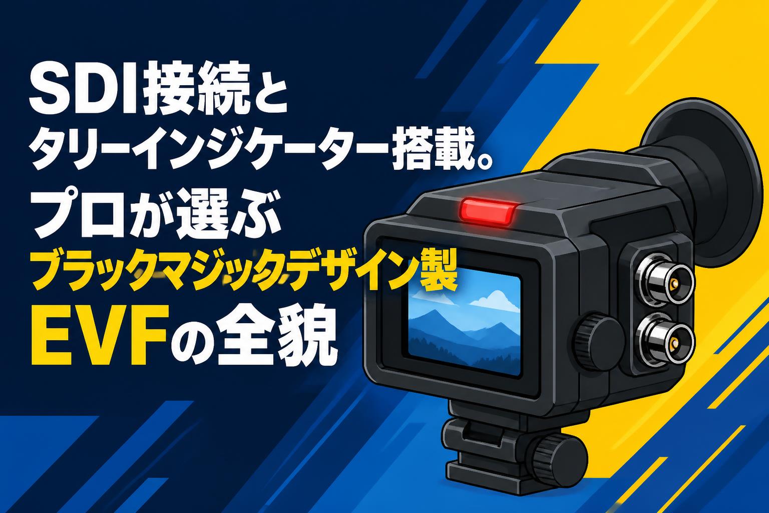 SDI接続とタリーインジケーター搭載。プロが選ぶブラックマジックデザイン製EVFの全貌