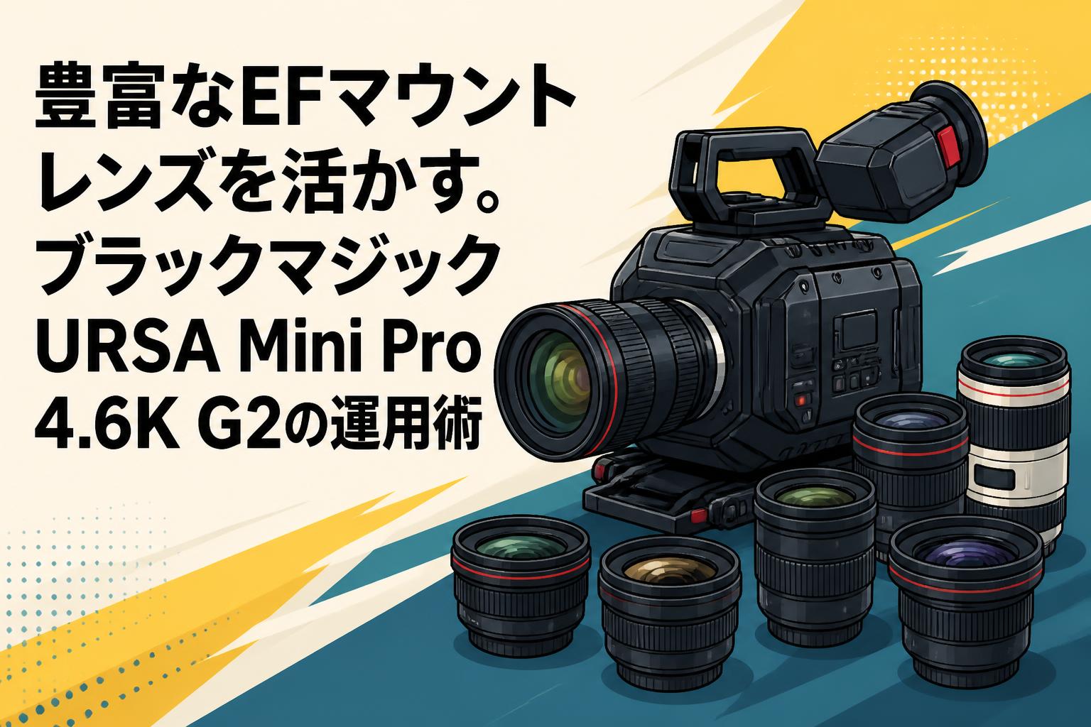 豊富なEFマウントレンズを活かす。ブラックマジックURSA Mini Pro 4.6K G2の運用術