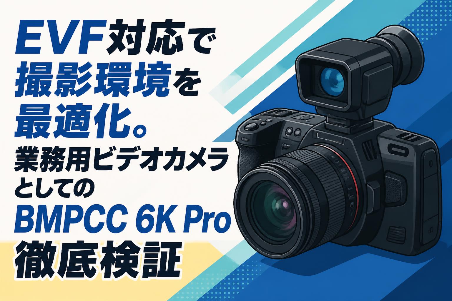 EVF対応で撮影環境を最適化。業務用ビデオカメラとしてのBMPCC 6K Pro徹底検証