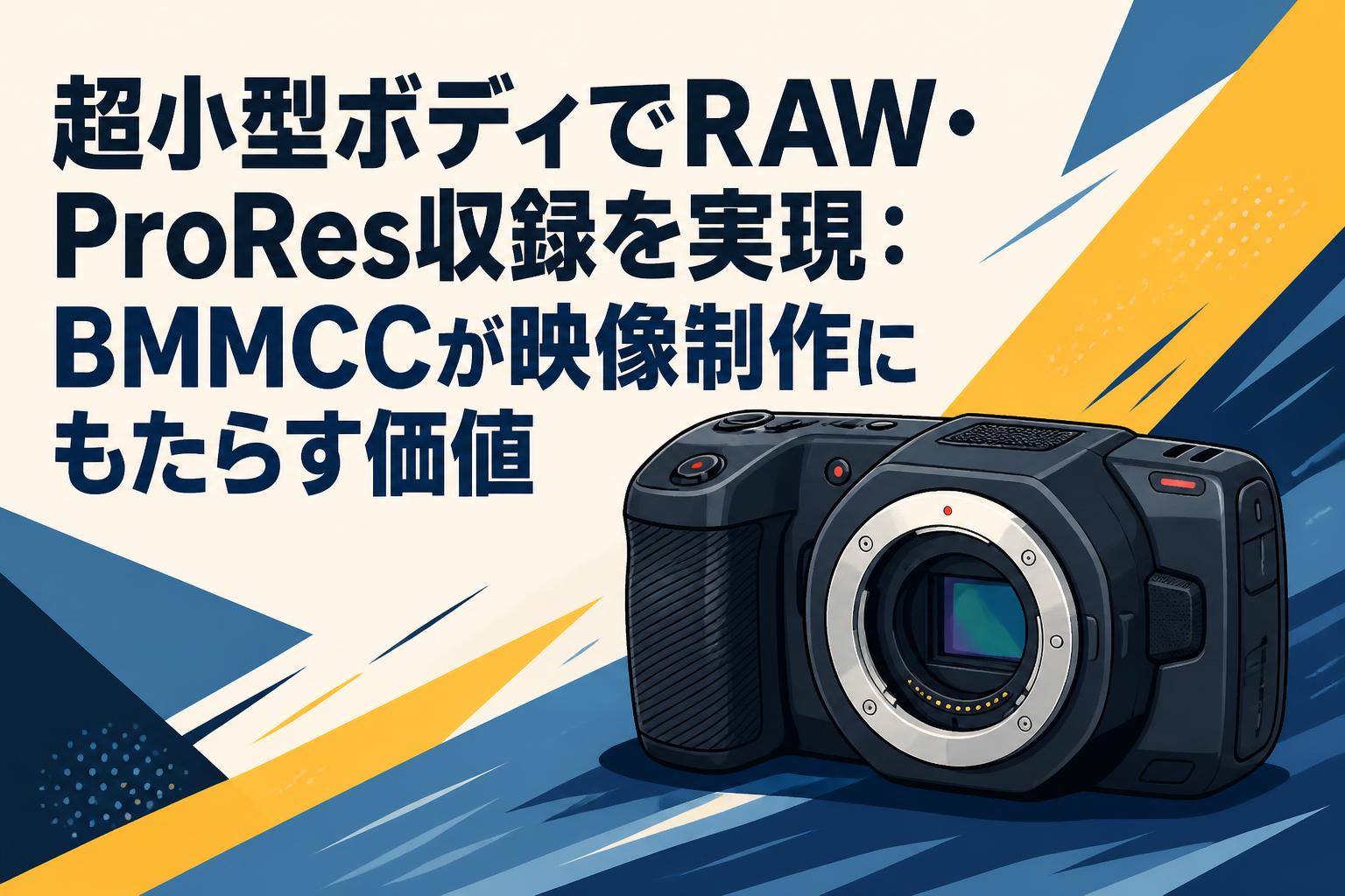 超小型ボディでRAW・ProRes収録を実現：BMMCCが映像制作にもたらす価値