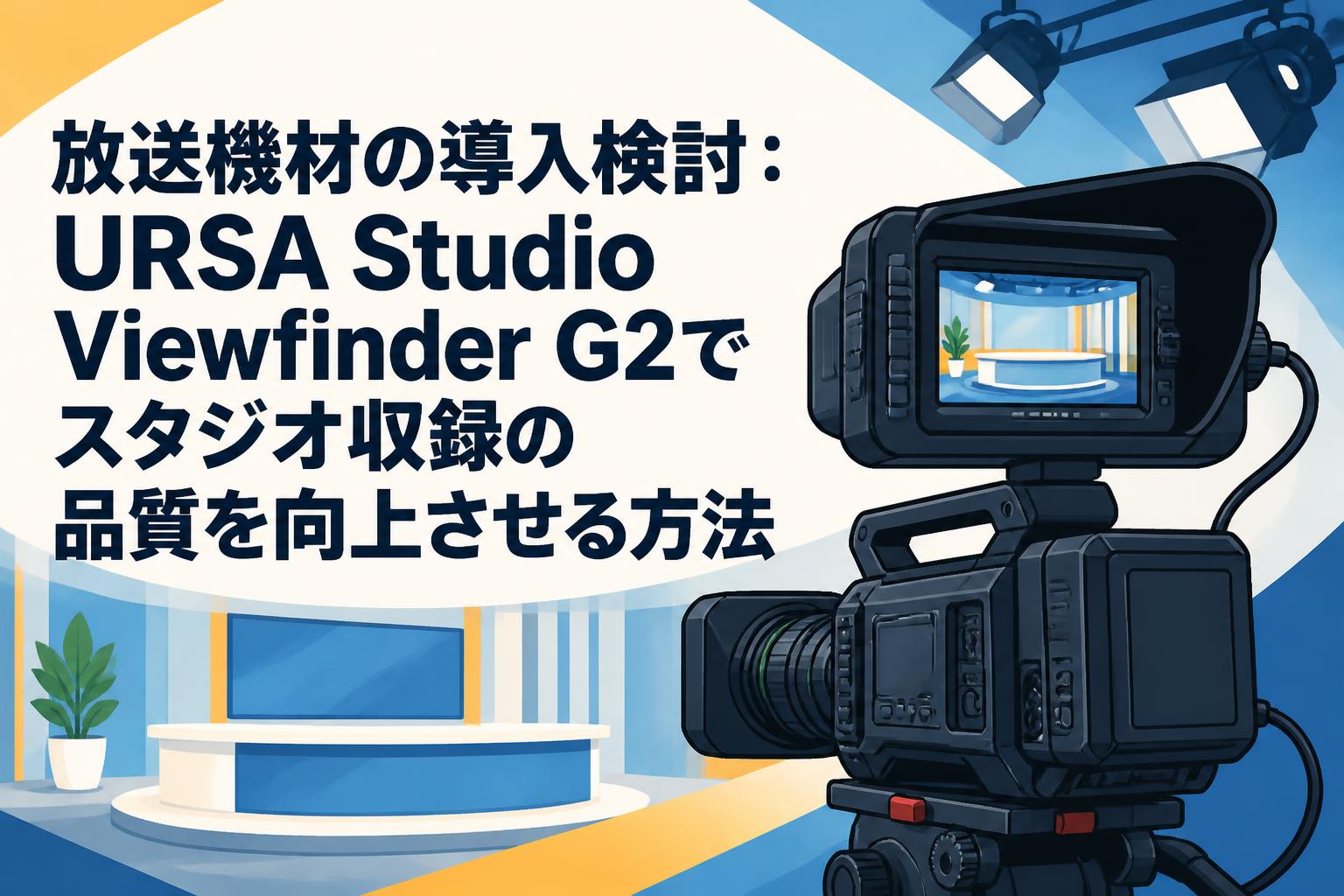 放送機材の導入検討：URSA Studio Viewfinder G2でスタジオ収録の品質を向上させる方法
