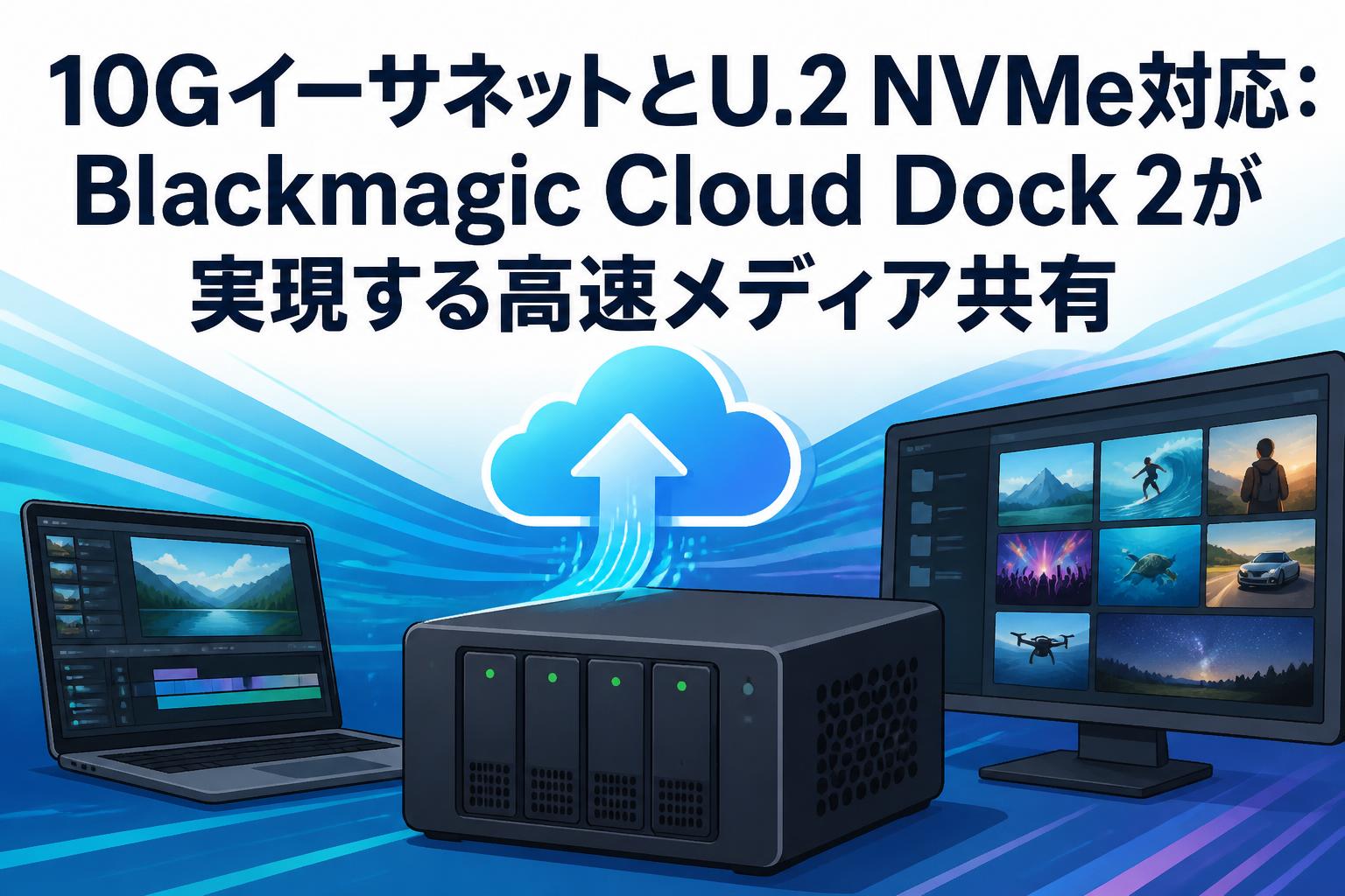 10GイーサネットとU.2 NVMe対応：Blackmagic Cloud Dock 2が実現する高速メディア共有