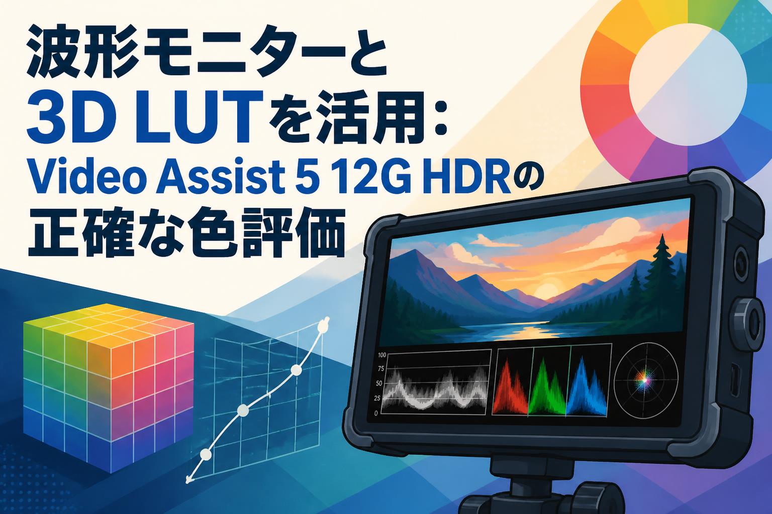 波形モニターと3D LUTを活用：Video Assist 5 12G HDRの正確な色評価
