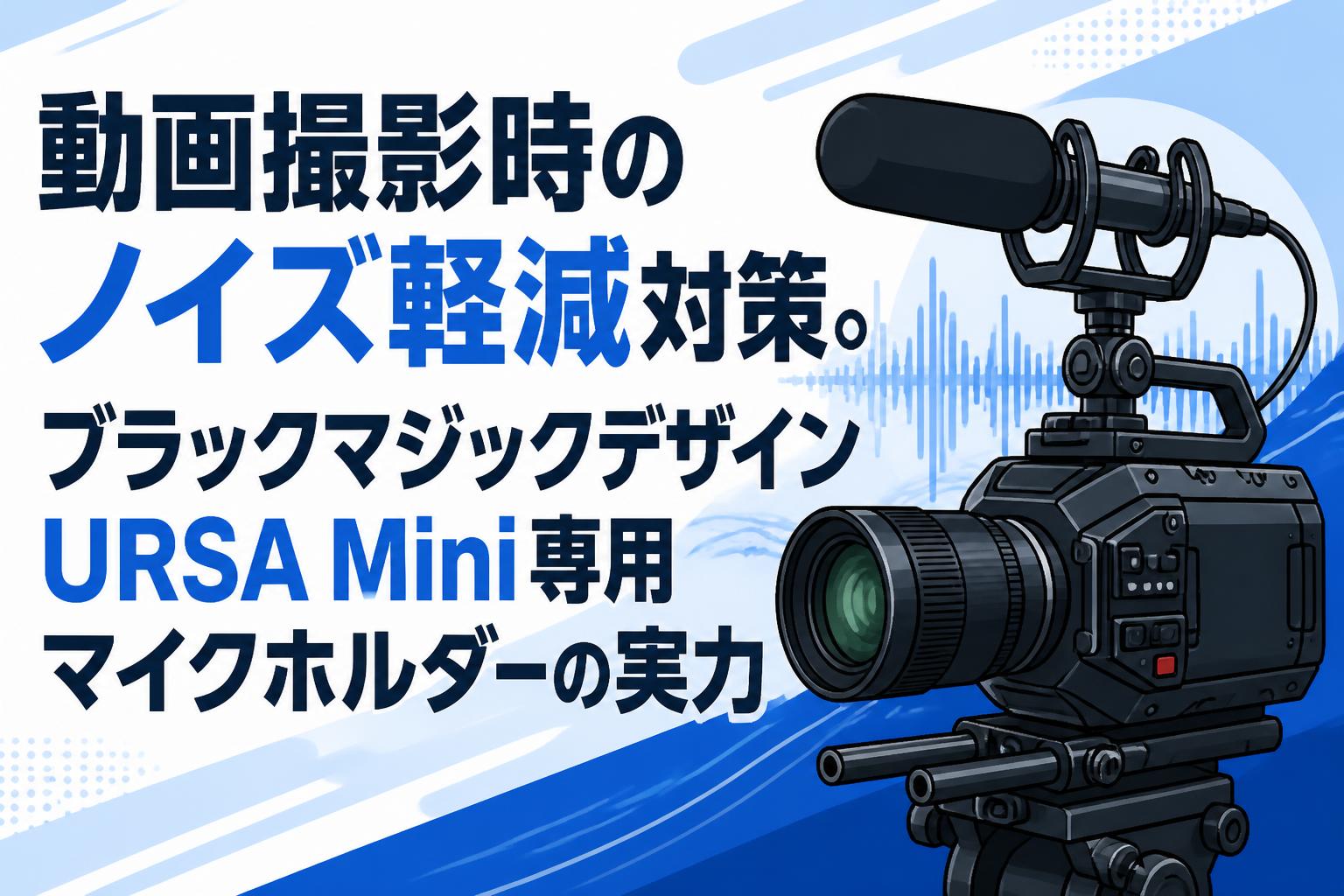 動画撮影時のノイズ軽減対策。ブラックマジックデザインURSA Mini専用マイクホルダーの実力