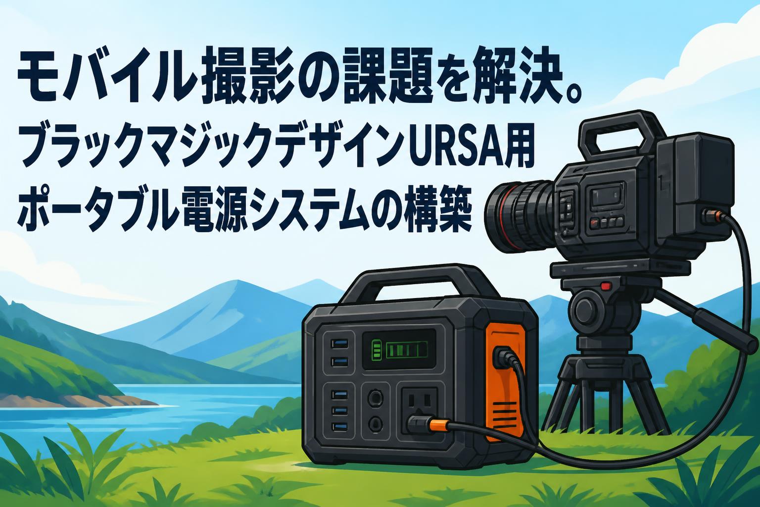 モバイル撮影の課題を解決。ブラックマジックデザインURSA用ポータブル電源システムの構築