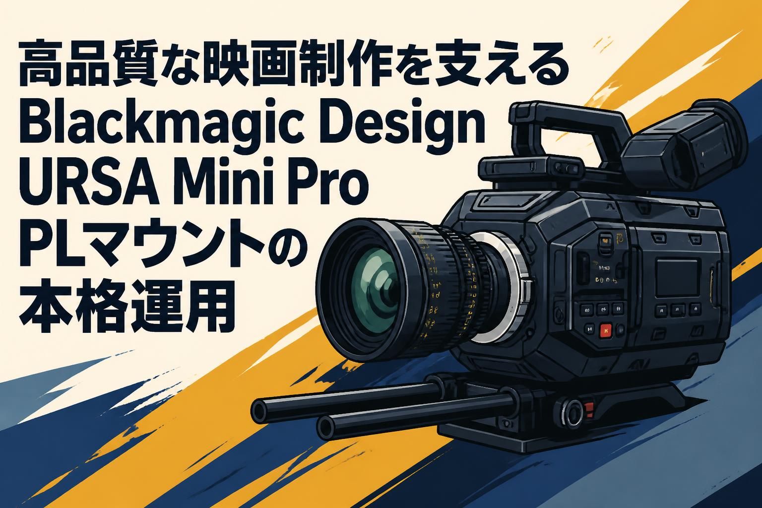 高品質な映画制作を支えるBlackmagic Design URSA Mini Pro PLマウントの本格運用