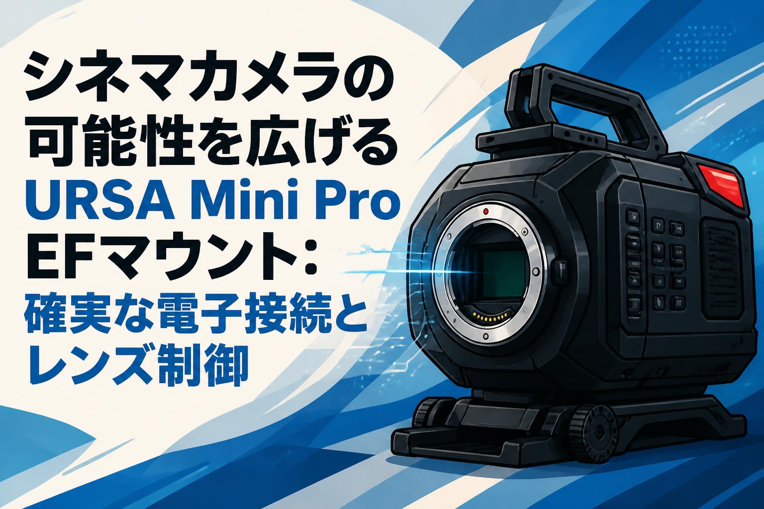 シネマカメラの可能性を広げるURSA Mini Pro EFマウント：確実な電子接続とレンズ制御
