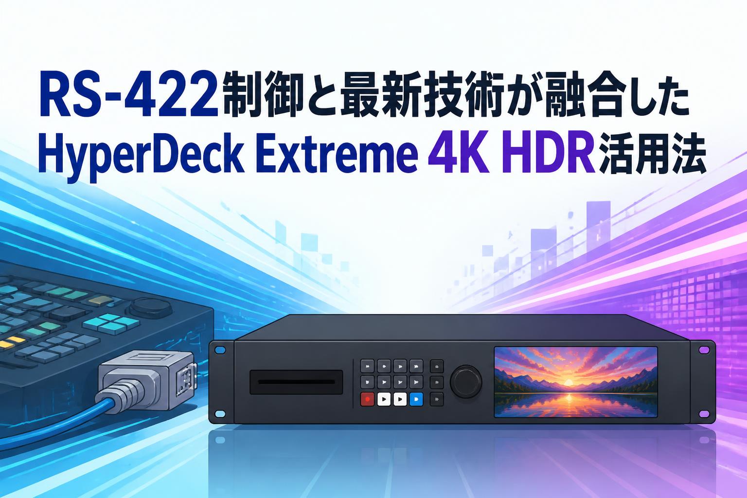 RS-422制御と最新技術が融合したHyperDeck Extreme 4K HDR活用法