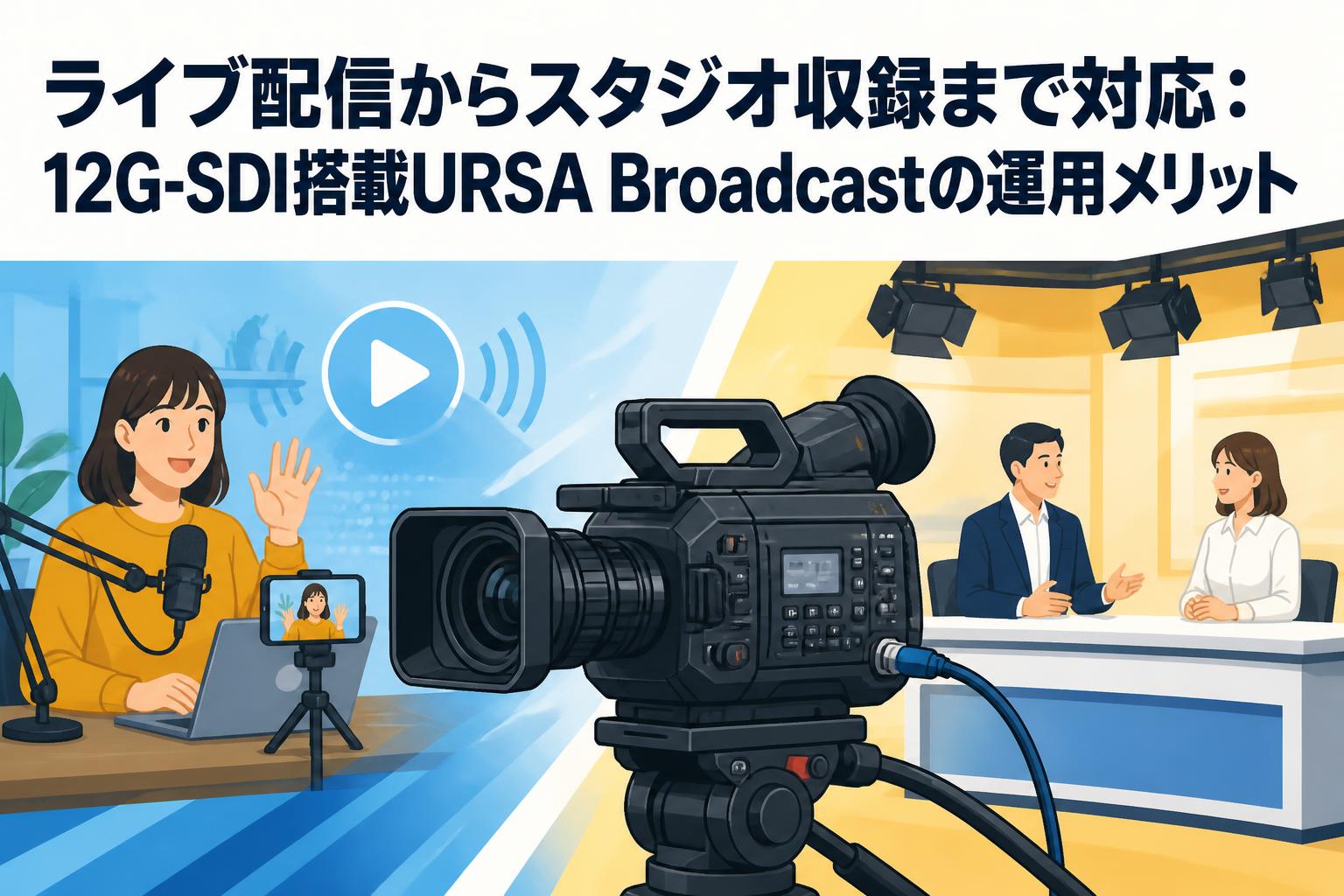 ライブ配信からスタジオ収録まで対応：12G-SDI搭載URSA Broadcastの運用メリット