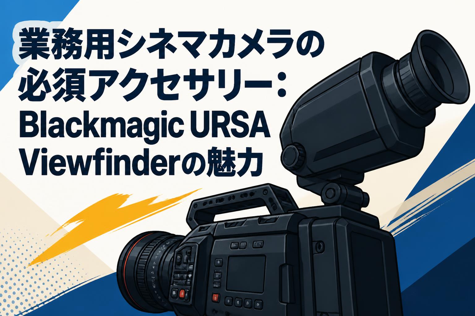 業務用シネマカメラの必須アクセサリー：Blackmagic URSA Viewfinderの魅力