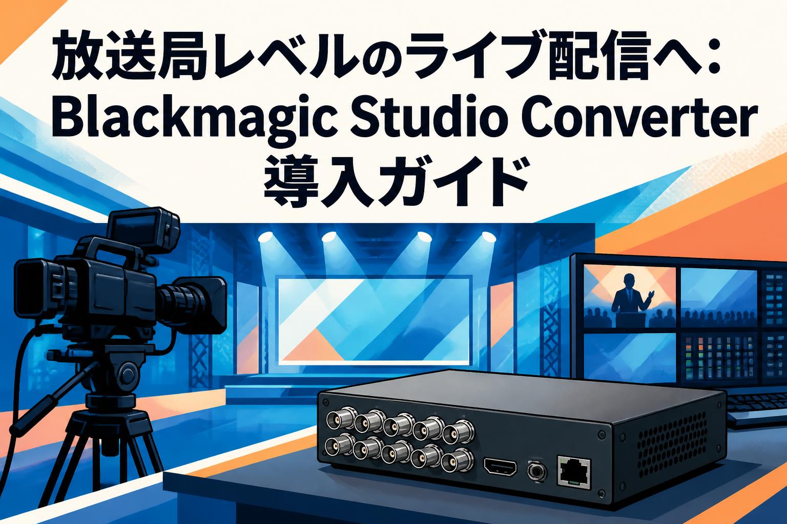 放送局レベルのライブ配信へ：Blackmagic Studio Converter導入ガイド
