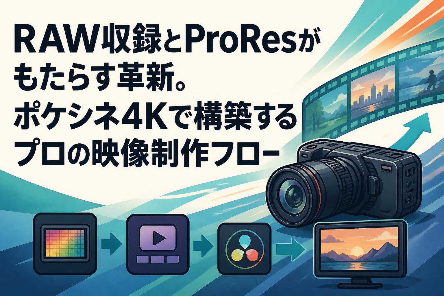 RAW収録とProResがもたらす革新。ポケシネ4Kで構築するプロの映像制作フロー
