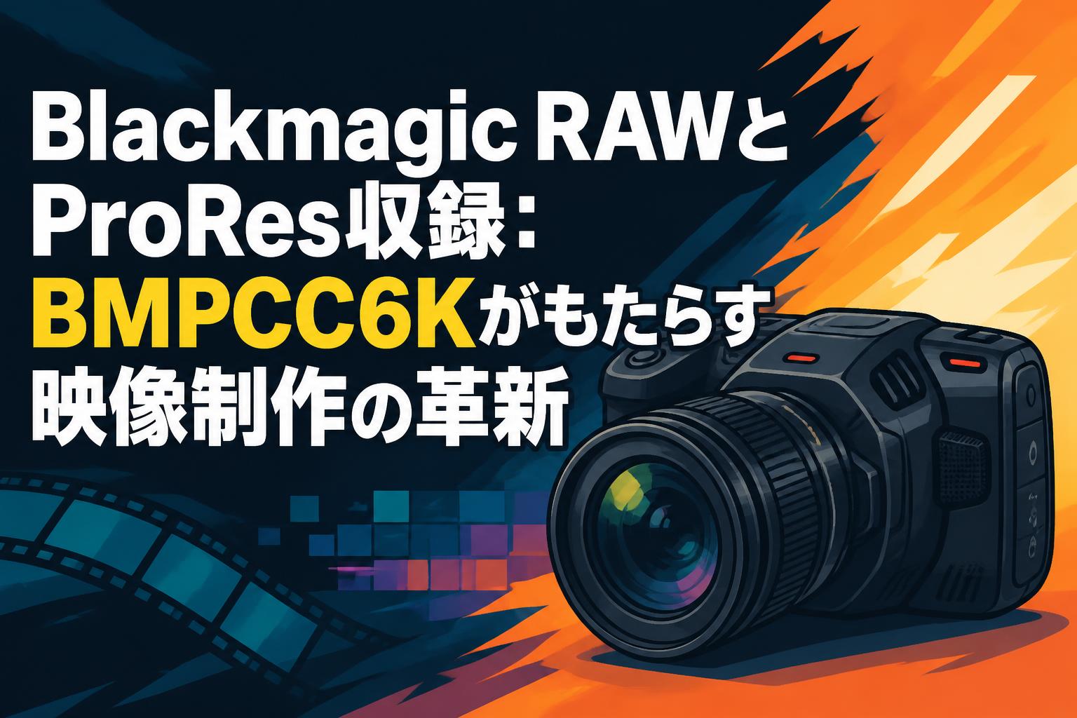 Blackmagic RAWとProRes収録：BMPCC6Kがもたらす映像制作の革新