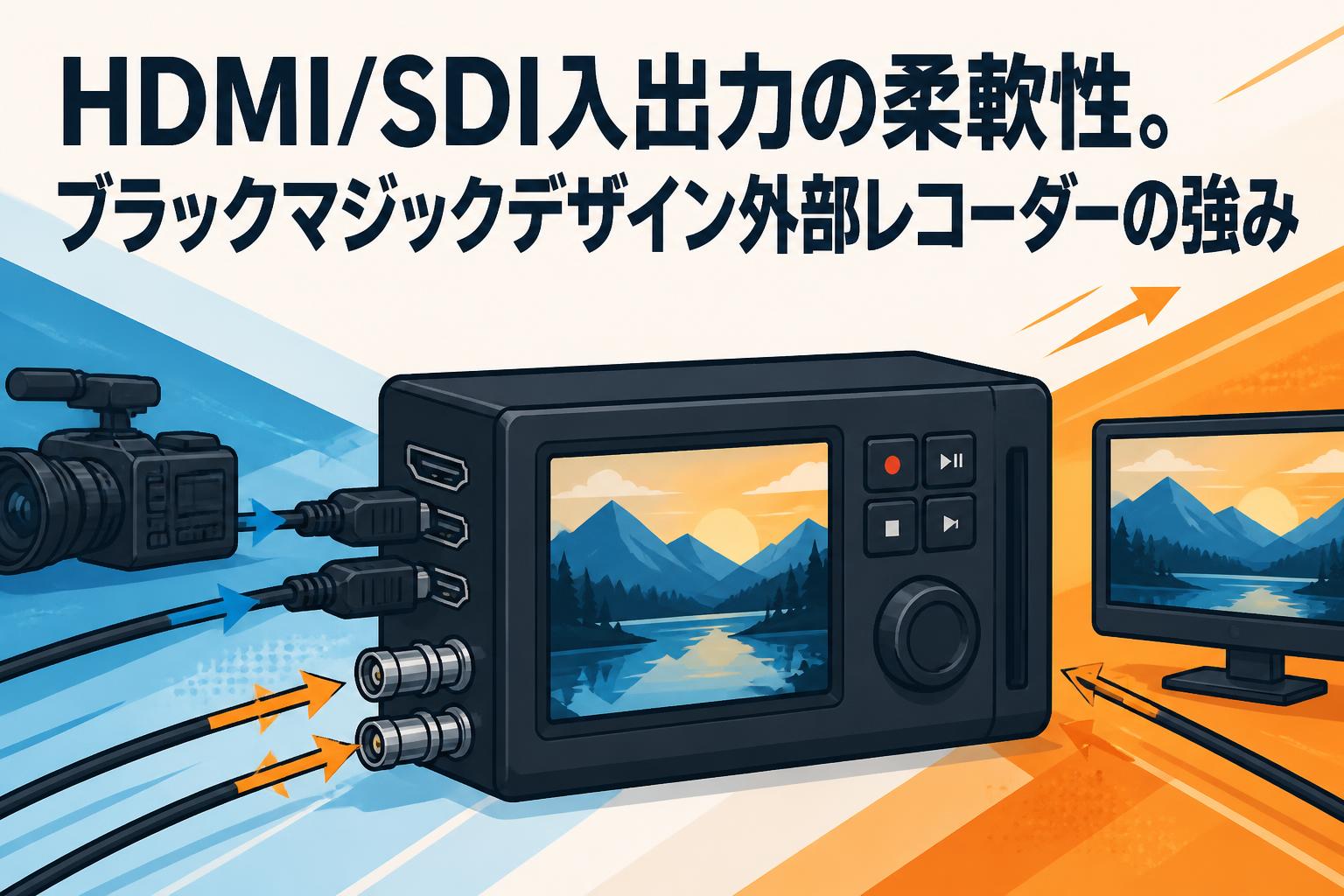 HDMI/SDI入出力の柔軟性。ブラックマジックデザイン外部レコーダーの強み