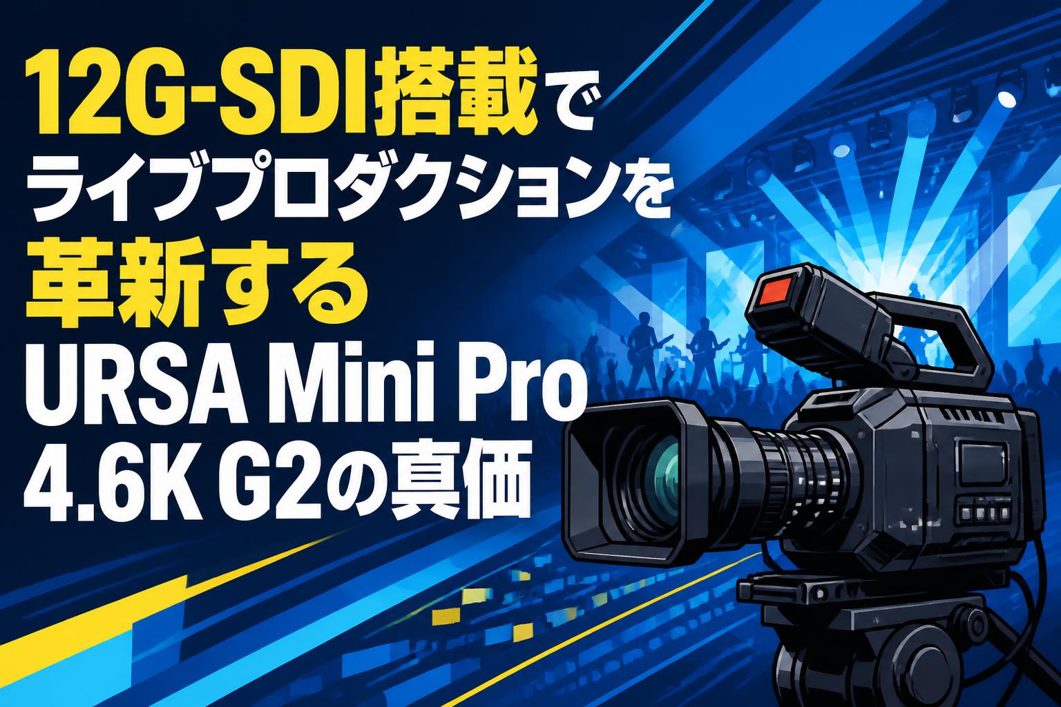 12G-SDI搭載でライブプロダクションを革新するURSA Mini Pro 4.6K G2の真価