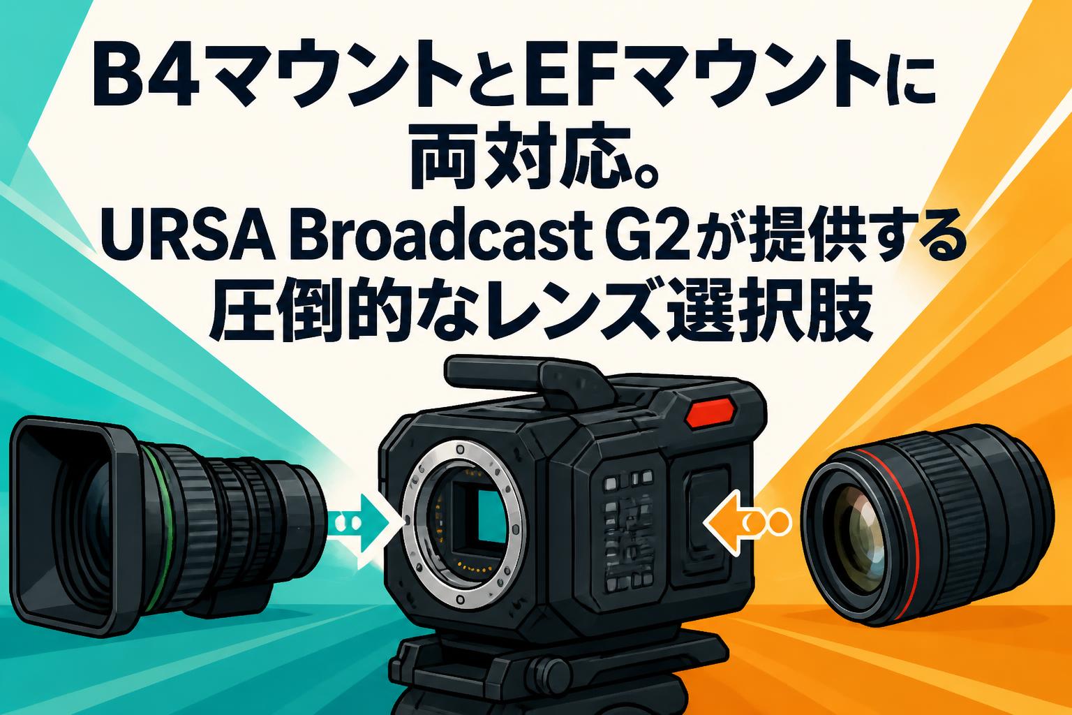 B4マウントとEFマウントに両対応。URSA Broadcast G2が提供する圧倒的なレンズ選択肢