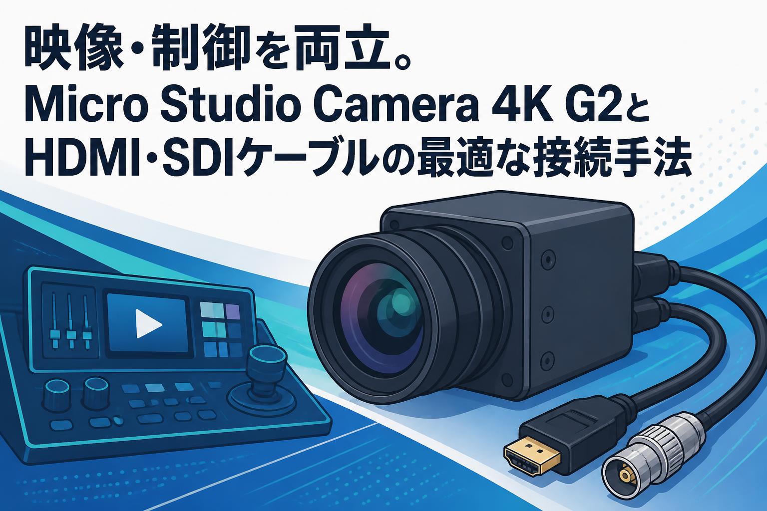 映像・制御を両立。Micro Studio Camera 4K G2とHDMI・SDIケーブルの最適な接続手法