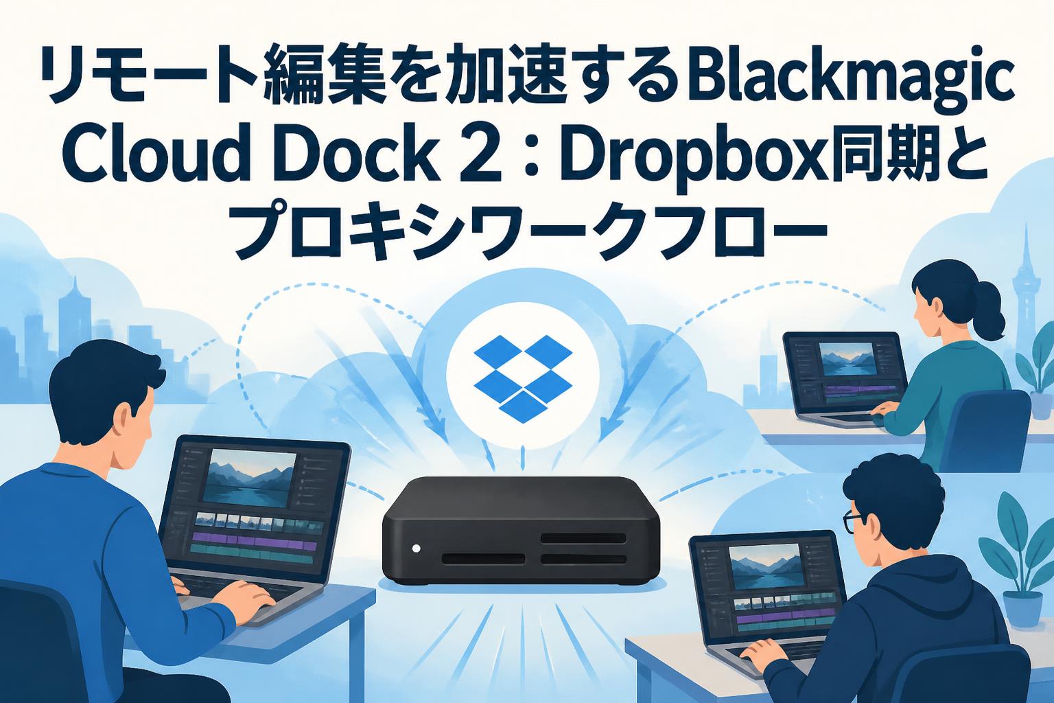 リモート編集を加速するBlackmagic Cloud Dock 2：Dropbox同期とプロキシワークフロー