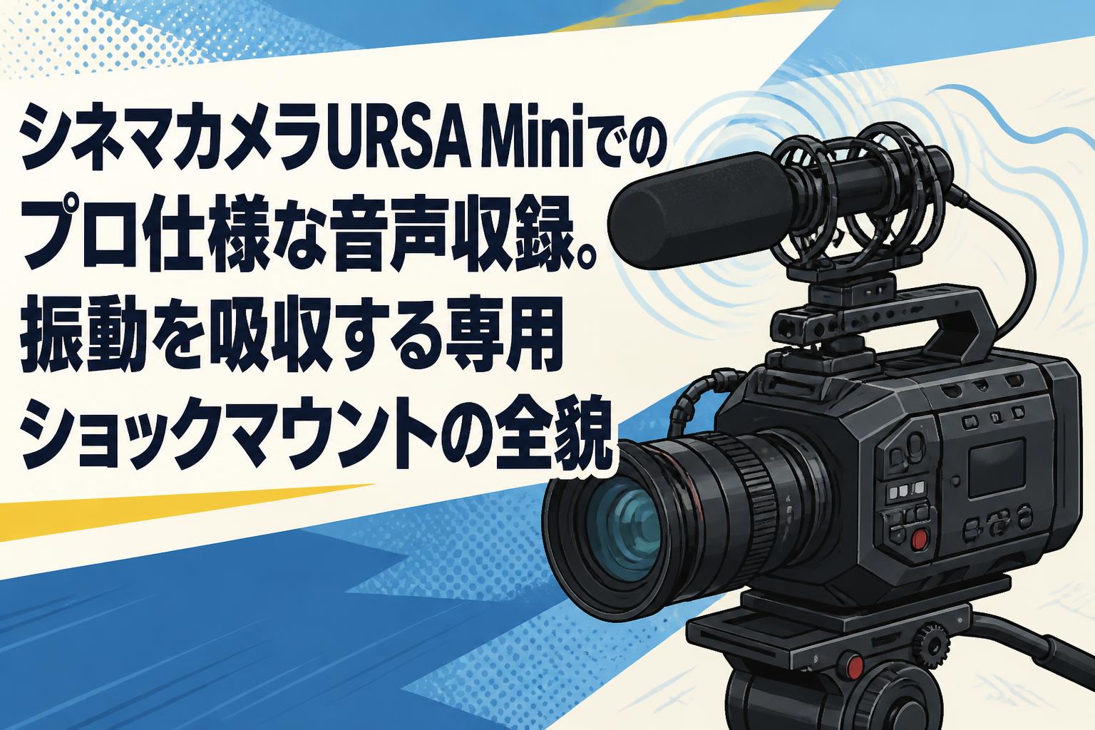 シネマカメラURSA Miniでのプロ仕様な音声収録。振動を吸収する専用ショックマウントの全貌