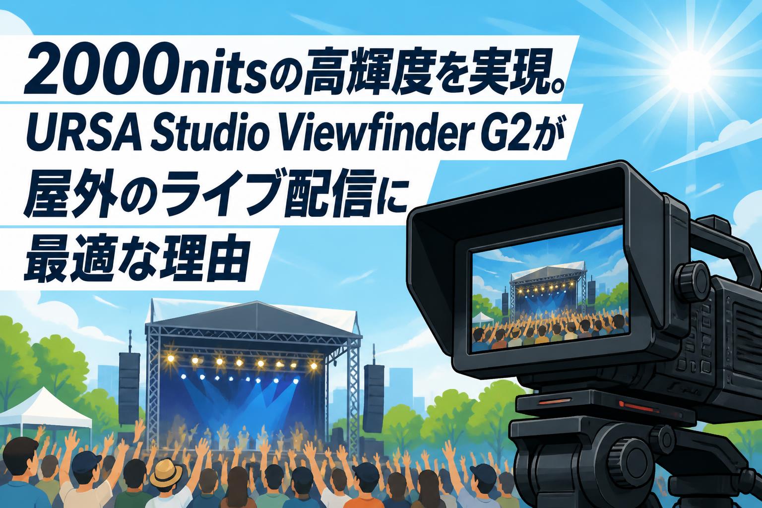 2000nitsの高輝度を実現。URSA Studio Viewfinder G2が屋外のライブ配信に最適な理由