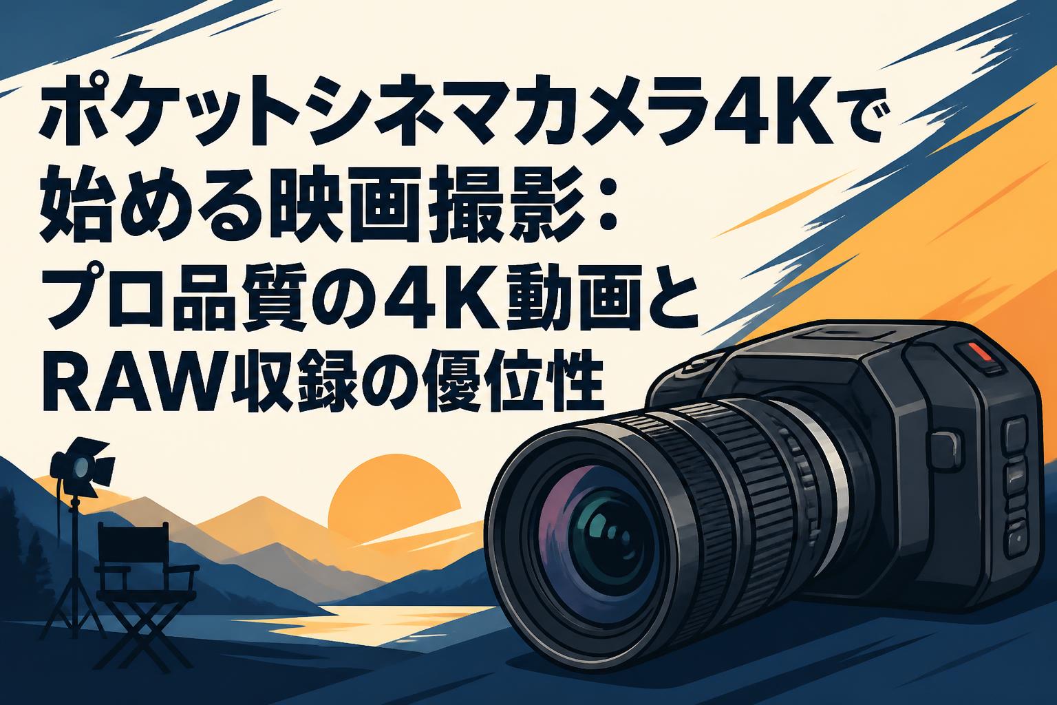 ポケットシネマカメラ4Kで始める映画撮影：プロ品質の4K動画とRAW収録の優位性