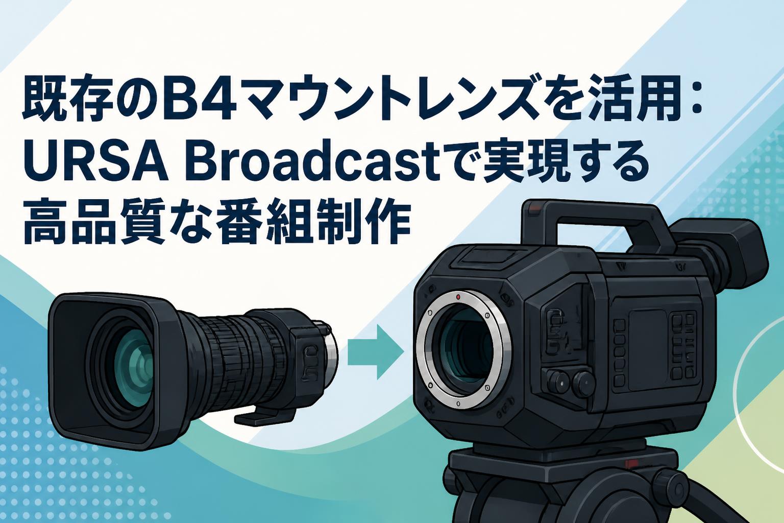 既存のB4マウントレンズを活用：URSA Broadcastで実現する高品質な番組制作