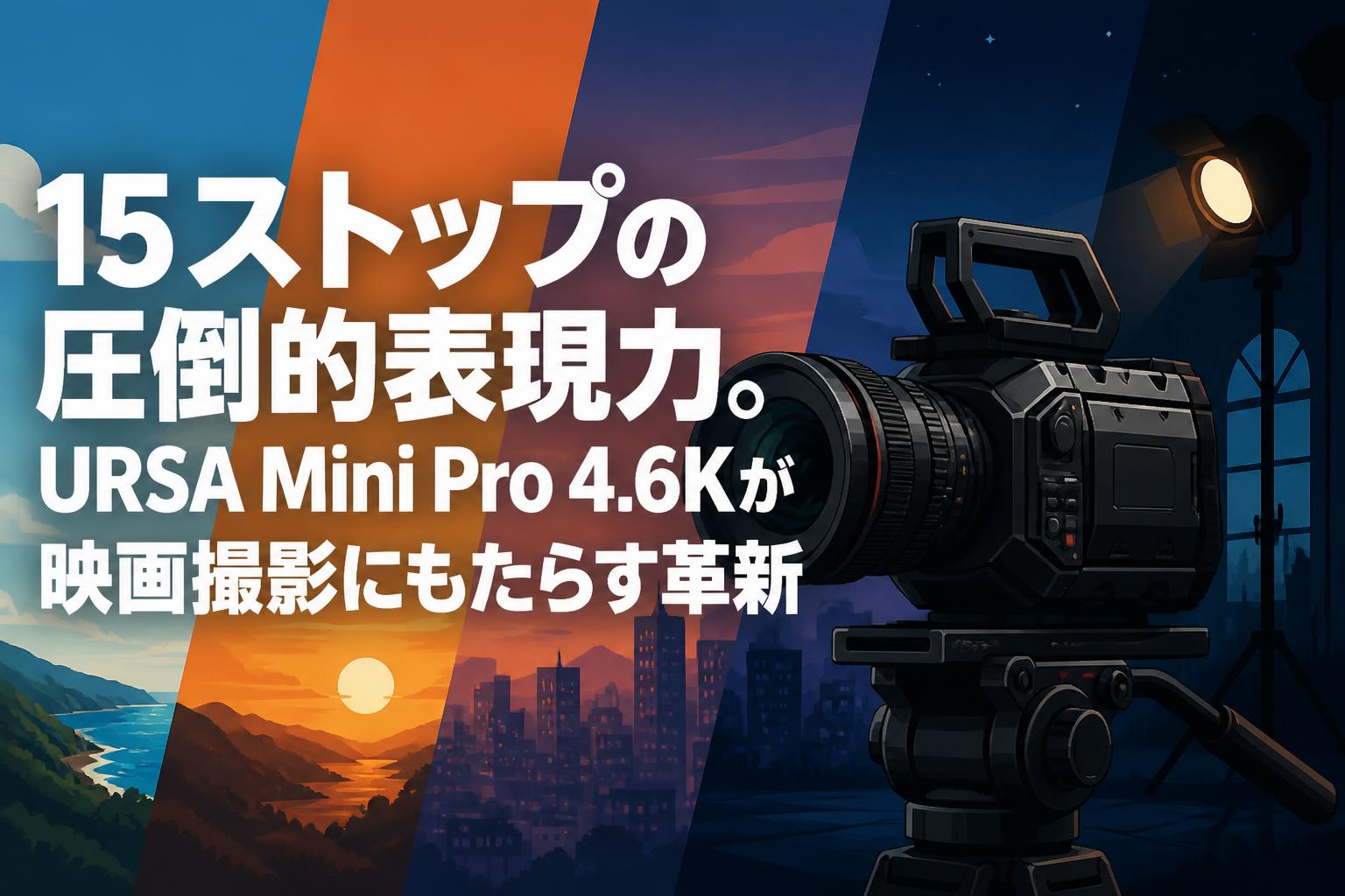 15ストップの圧倒的表現力。URSA Mini Pro 4.6Kが映画撮影にもたらす革新