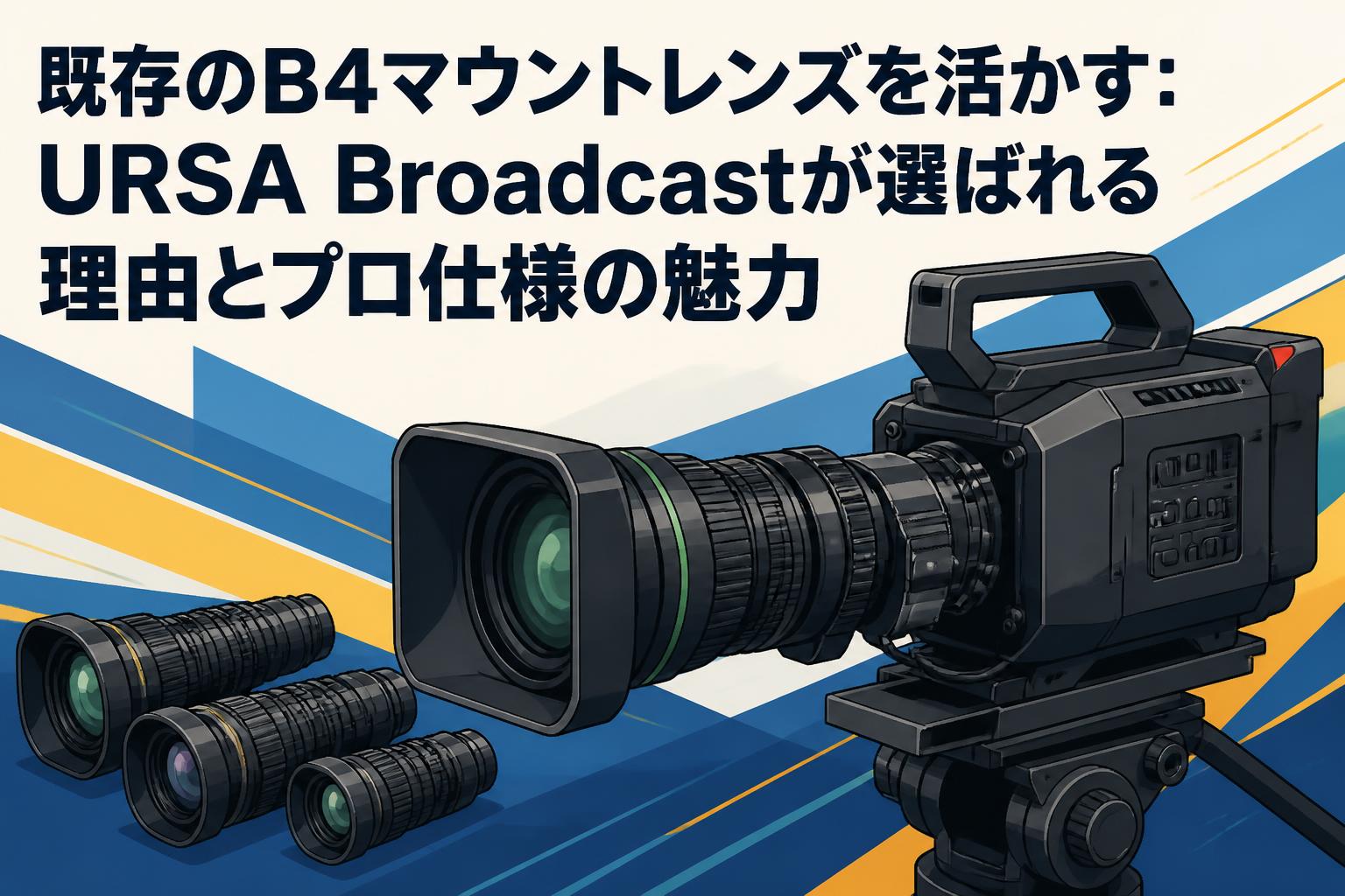 既存のB4マウントレンズを活かす：URSA Broadcastが選ばれる理由とプロ仕様の魅力