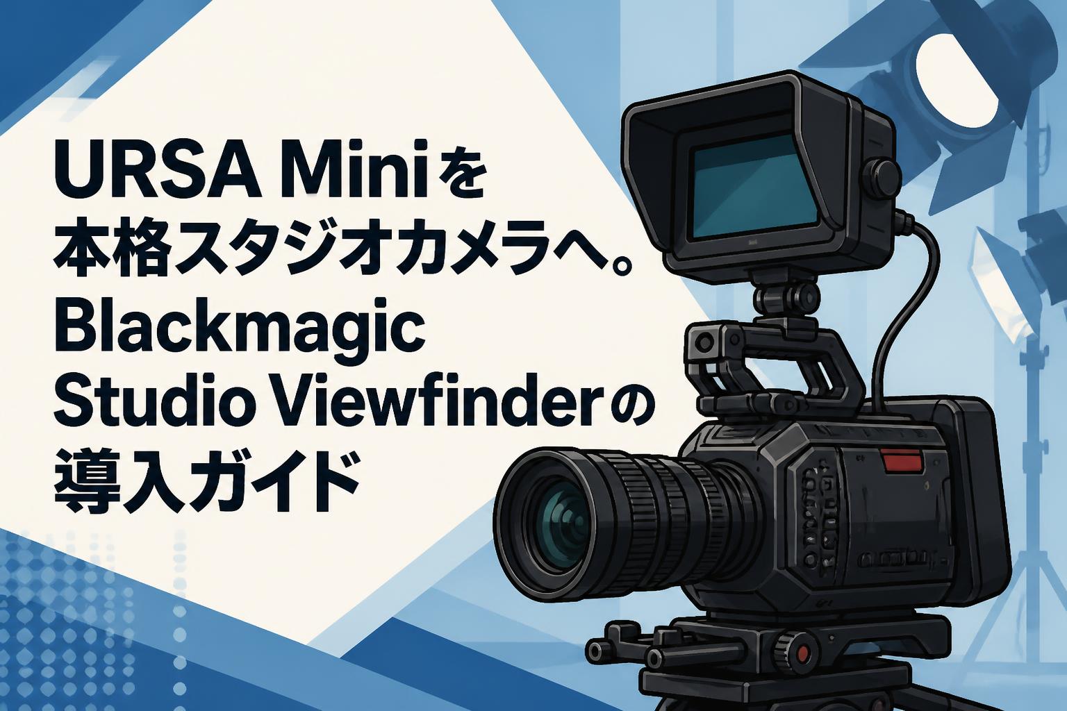 URSA Miniを本格スタジオカメラへ。Blackmagic Studio Viewfinderの導入ガイド