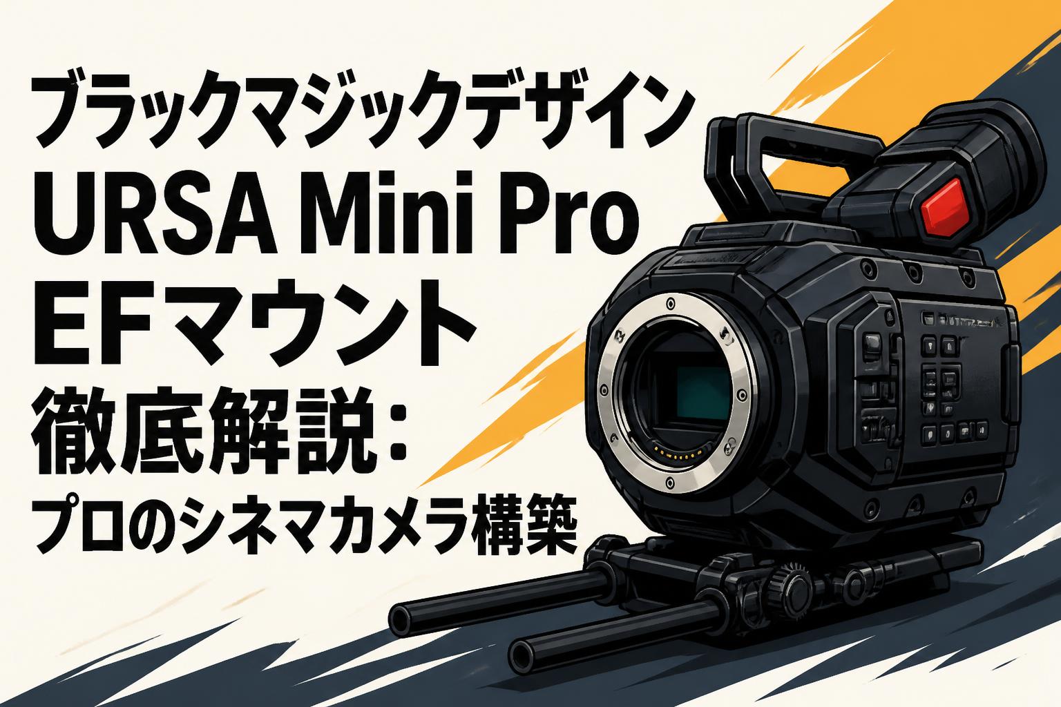 ブラックマジックデザイン URSA Mini Pro EFマウント徹底解説：プロのシネマカメラ構築