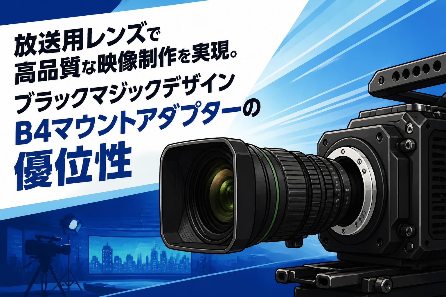 放送用レンズで高品質な映像制作を実現。ブラックマジックデザインB4マウントアダプターの優位性