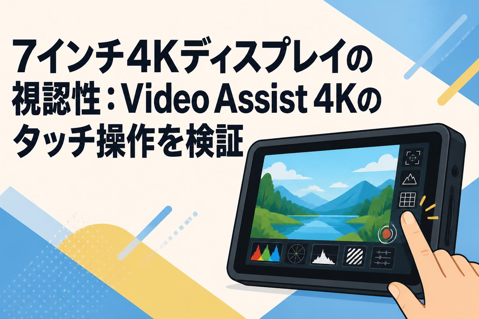 7インチ4Kディスプレイの視認性：Video Assist 4Kのタッチ操作を検証
