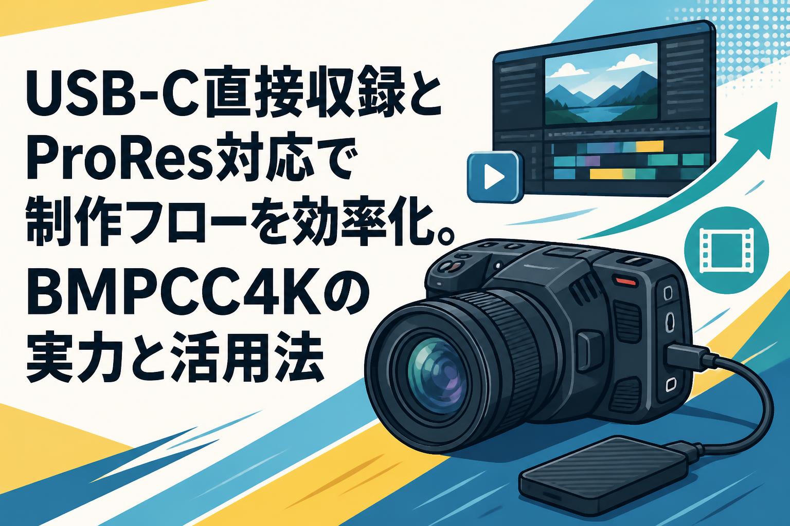USB-C直接収録とProRes対応で制作フローを効率化。BMPCC4Kの実力と活用法