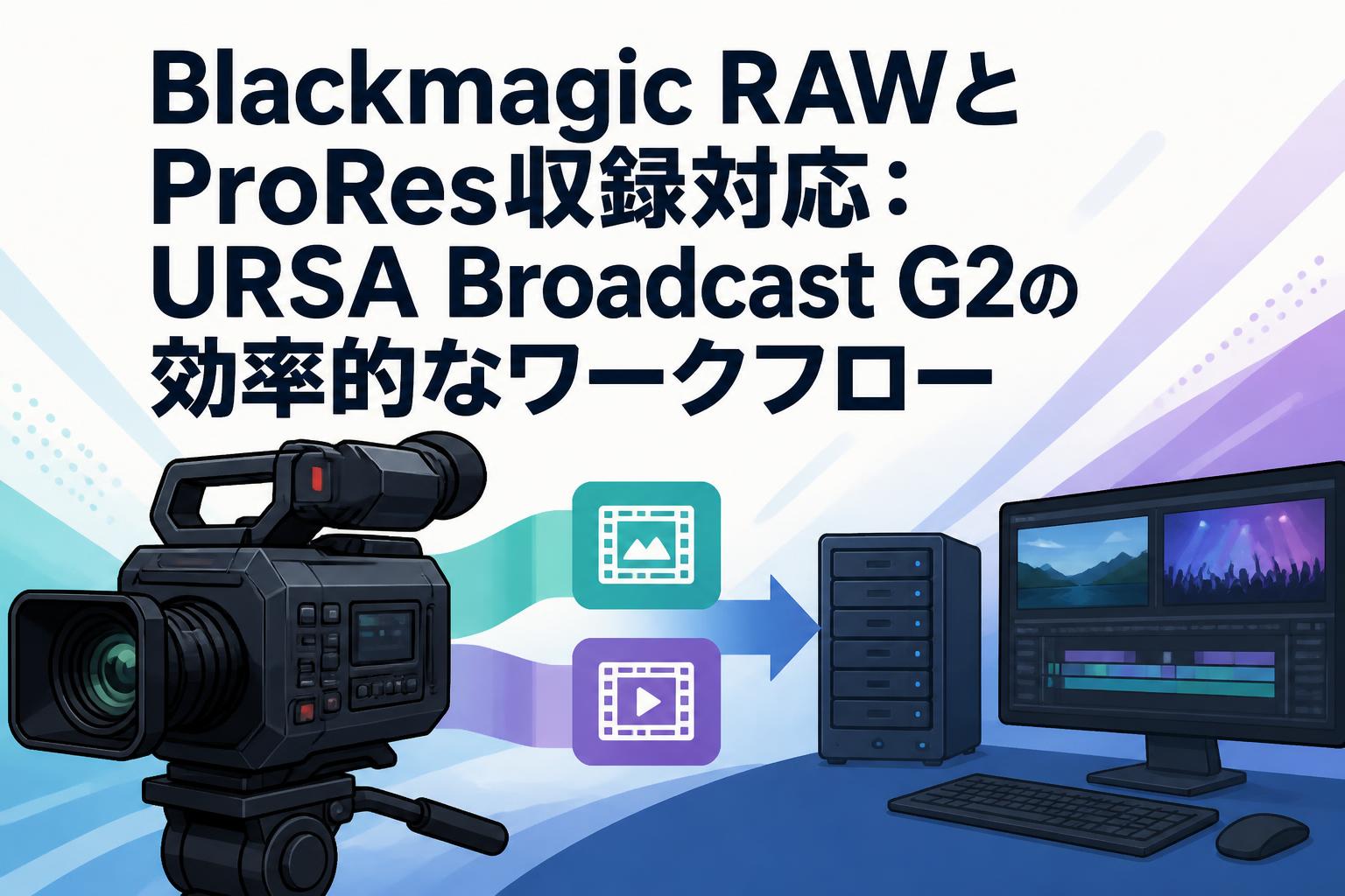 Blackmagic RAWとProRes収録対応：URSA Broadcast G2の効率的なワークフロー