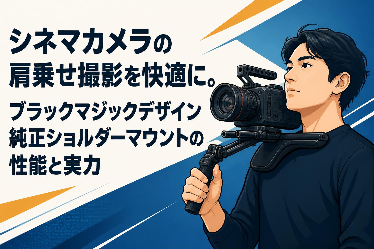 シネマカメラの肩乗せ撮影を快適に。ブラックマジックデザイン純正ショルダーマウントの性能と実力