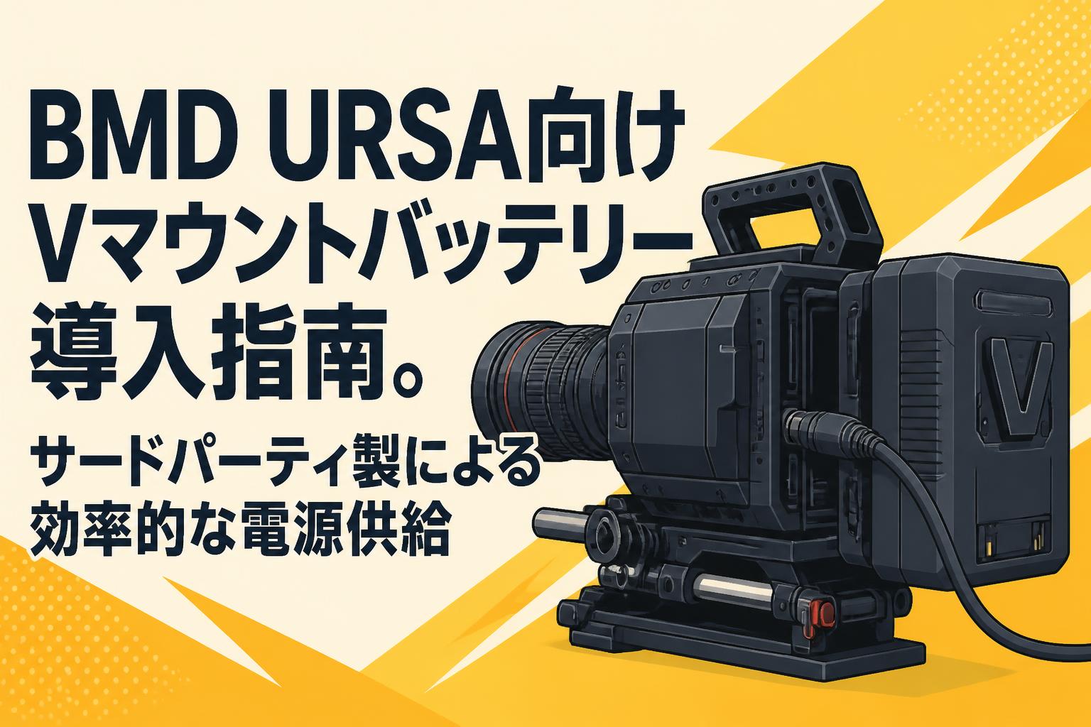 BMD URSA向けVマウントバッテリー導入指南。サードパーティ製による効率的な電源供給