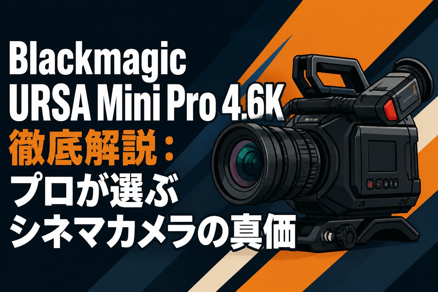 Blackmagic URSA Mini Pro 4.6K徹底解説：プロが選ぶシネマカメラの真価