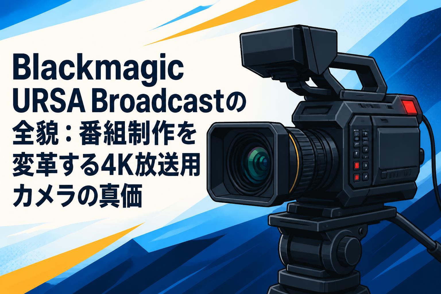 Blackmagic URSA Broadcastの全貌：番組制作を変革する4K放送用カメラの真価