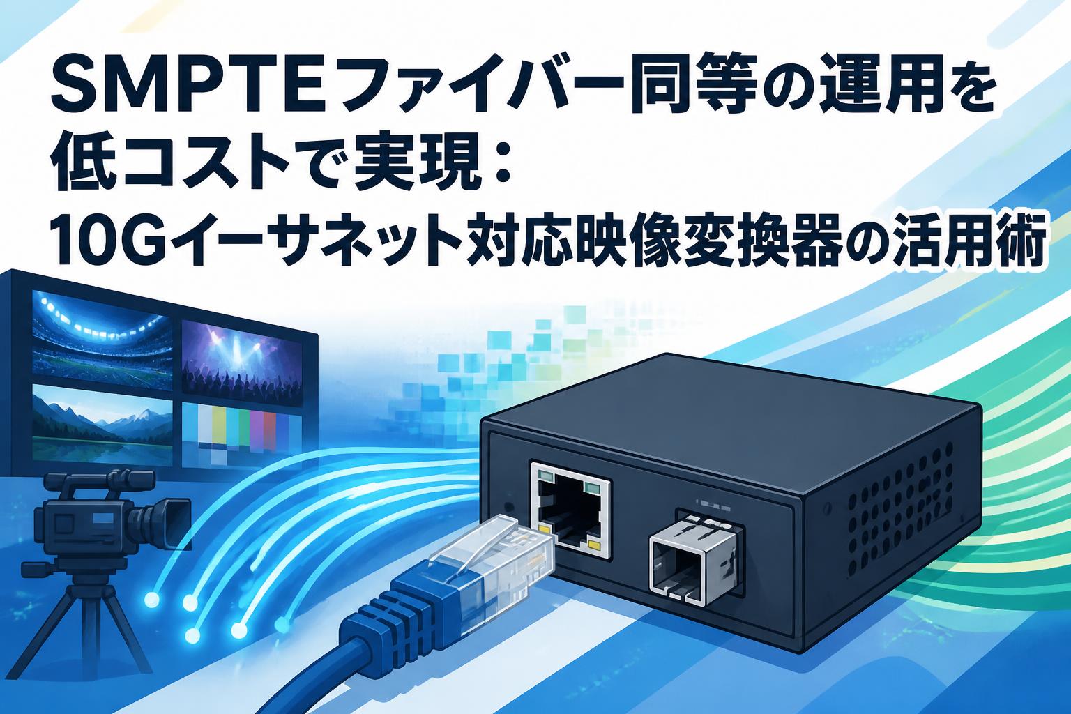 SMPTEファイバー同等の運用を低コストで実現：10Gイーサネット対応映像変換器の活用術