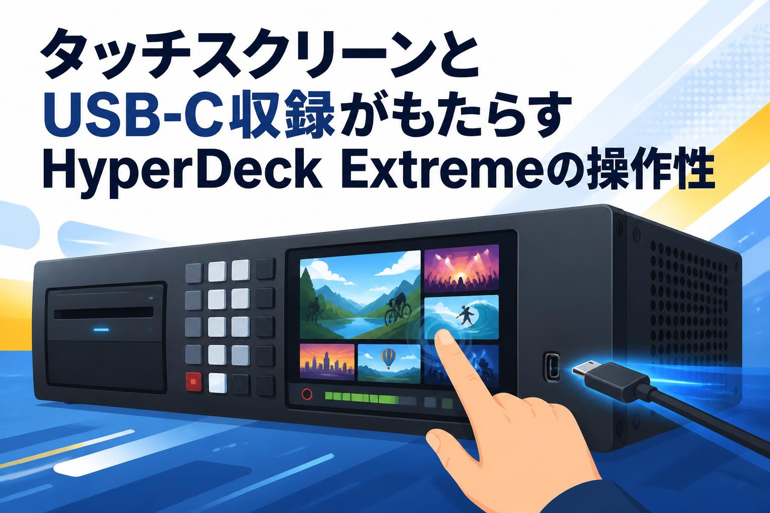 タッチスクリーンとUSB-C収録がもたらすHyperDeck Extremeの操作性