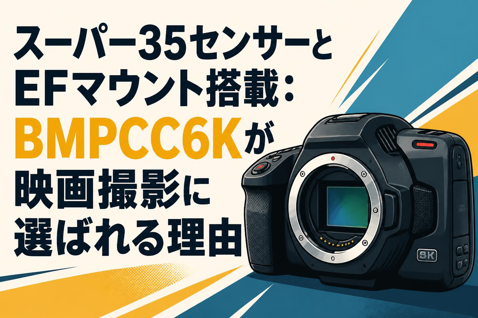 スーパー35センサーとEFマウント搭載：BMPCC6Kが映画撮影に選ばれる理由