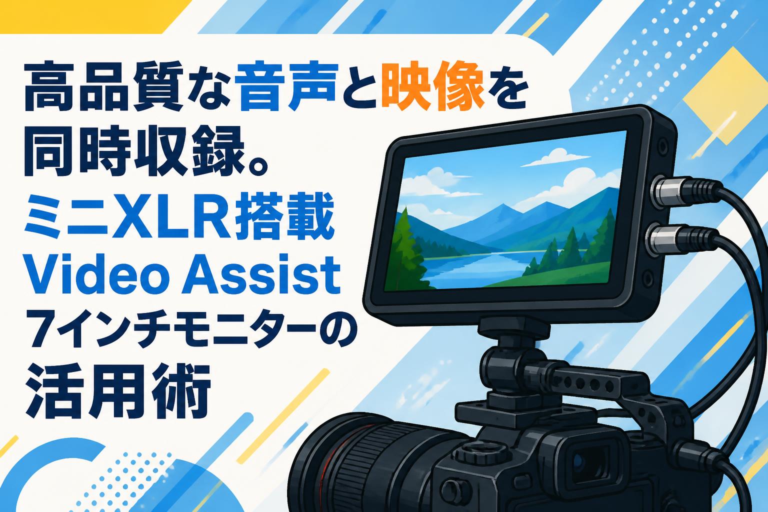 高品質な音声と映像を同時収録。ミニXLR搭載Video Assist 7インチモニターの活用術