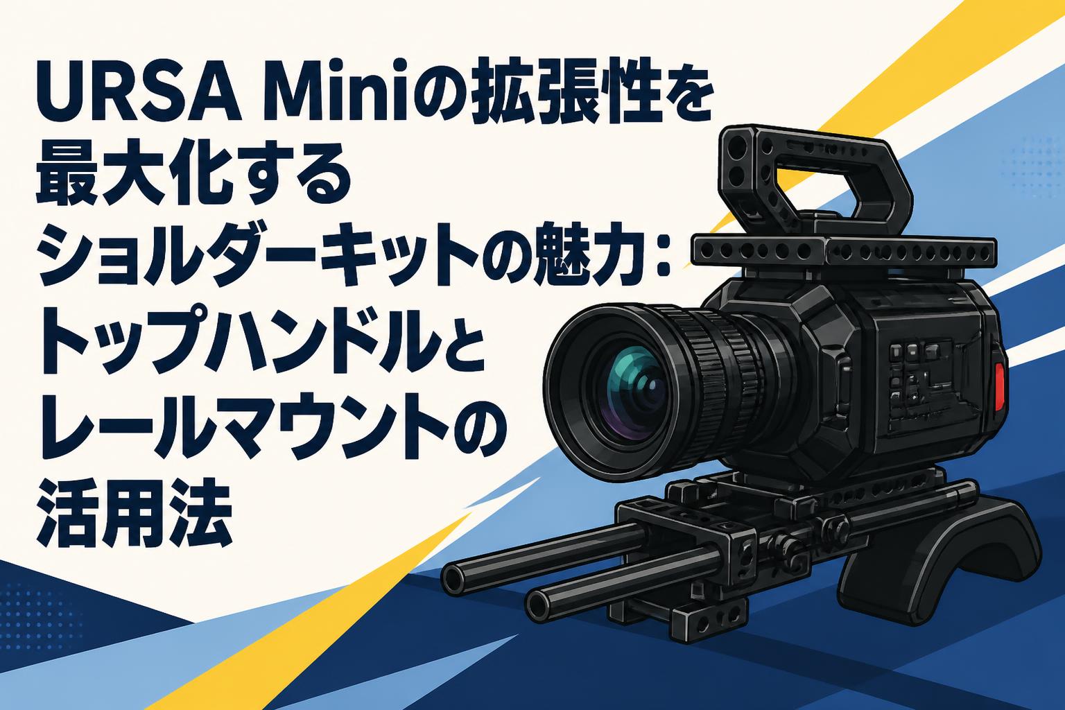 URSA Miniの拡張性を最大化するショルダーキットの魅力：トップハンドルとレールマウントの活用法